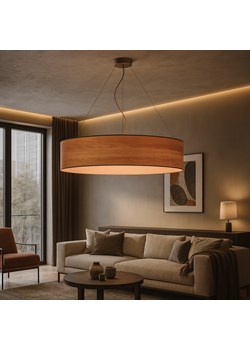 Duży żyrandol 100 cm do salonu w stylu skandynawskim PORTO ECO fi - 100 cm - kolor kasztanowy - id: 10170 - marki Ciekot Partners Sp. Z O. O. - 186453694 Duży żyrandol 100 cm do salonu w stylu skandynawskim PORTO ECO fi - 100 cm - kolor kasztanowy ze sklepu Lysne w kategorii Lampy wiszące - zdjęcie 186453694