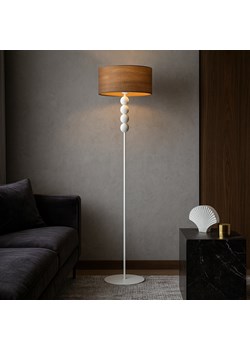 Biała lampa stojąca do salonu BERMUDY ECO z abażurem ze sklepu Lysne w kategorii Lampy podłogowe - zdjęcie 186453714