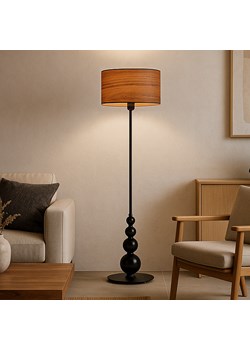 Designerska lampa stojąca ROMA ECO z czarnymi kulami ze sklepu Lysne w kategorii Lampy podłogowe - zdjęcie 186453782