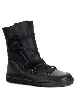 Botki damskie BAREFOOT skórzane 1802POL czarny+baran ze sklepu butyolivier w kategorii Botki - zdjęcie 186453934