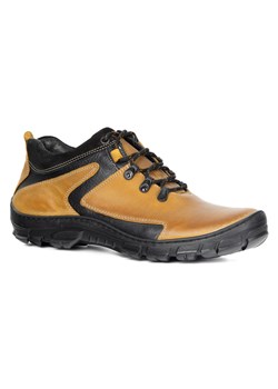 Buty trekkingowe męskie zimowe ocieplane skórzane 905KOM żółte ze sklepu butyolivier w kategorii Buty trekkingowe męskie - zdjęcie 186453942