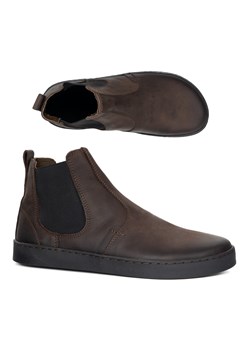 Buty męskie sztyblety barefoot skórzane Olivier 100KZ ciemny brąz ze sklepu butyolivier w kategorii Buty zimowe męskie - zdjęcie 186453981