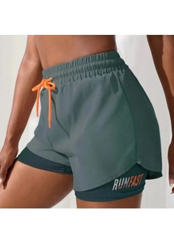 Damskie spodenki sportowe z wysokim stanem - Zielony S ze sklepu Intimica.pl w kategorii Szorty - zdjęcie 186454980