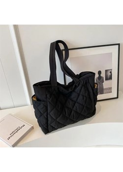 Nylonowa pikowana torba na ramię - Czarny ze sklepu Intimica.pl w kategorii Torby Shopper bag - zdjęcie 186456064