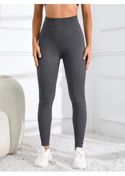 Sportowe legginsy damskie z wysokim stanem - Szary S ze sklepu Intimica.pl w kategorii Spodnie damskie - zdjęcie 186456503
