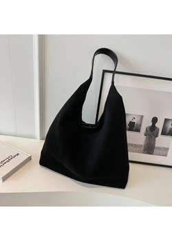 Zamszowa torebka na ramię - Czarny ze sklepu Intimica.pl w kategorii Torby Shopper bag - zdjęcie 186456823