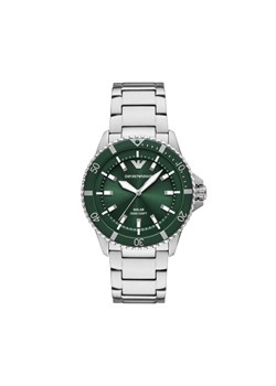 Zegarek Emporio Armani World Explorer AR11698 Srebrny ze sklepu eobuwie.pl w kategorii Zegarki - zdjęcie 186457003
