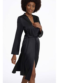 Czarny damski szlafrok Marigold 41156-99X, Kolor czarny, Rozmiar S, Esotiq ze sklepu Intymna w kategorii Szlafroki damskie - zdjęcie 186458801