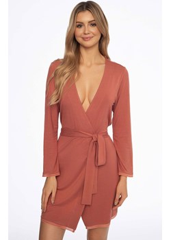 Cienki szlafrok damski Alena 41315-38X, Kolor ceglasty, Rozmiar L/XL, Henderson ze sklepu Intymna w kategorii Szlafroki damskie - zdjęcie 186458824