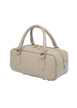 Torebka skórzana Ambra ciepły beż Genuine Leather ze sklepu Rafallo w kategorii Kuferki - zdjęcie 186461060