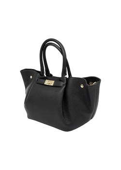 Skórzana shopperka Aurelia czarna Genuine Leather ze sklepu Rafallo w kategorii Torby Shopper bag - zdjęcie 186461061