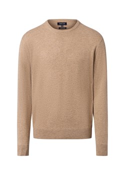 Andrew James Sweter z zawartością wełny i kaszmiru Mężczyźni Wełna beżowy marmurkowy ze sklepu vangraaf w kategorii Swetry męskie - zdjęcie 186461090