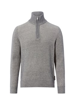 Marc O'Polo Męski sweter z dzianiny z zawartością wełny Mężczyźni szary w paski - id: 781989-0001-09920 - marki Marc O'Polo - 186461110 Marc O'Polo Męski sweter z dzianiny z zawartością wełny Mężczyźni szary w paski ze sklepu vangraaf w kategorii Swetry męskie - zdjęcie 186461110