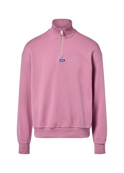 HUGO BLUE Bluza męska - Neeler Mężczyźni Bawełna malinowy jednolity ze sklepu vangraaf w kategorii Bluzy męskie - zdjęcie 186461113