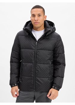 JOOP! Męska kurtka pikowana - Ambro Mężczyźni Sztuczne włókno czarny jednolity ze sklepu vangraaf w kategorii Kurtki męskie - zdjęcie 186461161