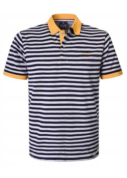Męska, Bawełniana Koszulka Polo - Pako Jeans - Żółte Akcenty, Paski  TSPJNSpoloTONYzt ze sklepu JegoSzafa.pl w kategorii T-shirty męskie - zdjęcie 186461461