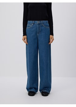Reserved - Jeansy wide leg z aplikacjami - niebieski ze sklepu Reserved w kategorii Jeansy damskie - zdjęcie 186462390