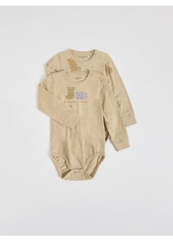 Reserved - Bawełniane body 2 pack - beżowy - id: 975FG-08M - marki Reserved - 186462944 Reserved - Bawełniane body 2 pack - beżowy ze sklepu Reserved w kategorii Body niemowlęce - zdjęcie 186462944