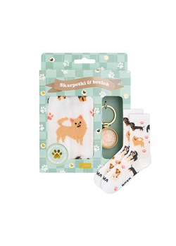 Zestaw Skarpetki + Brelok Psia Mama ze sklepu Sklep SOXO w kategorii Skarpetki damskie - zdjęcie 186464392