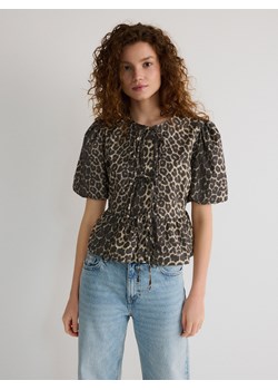 Reserved - Bluzka z wiązaniem - wielobarwny ze sklepu Reserved w kategorii Bluzki damskie - zdjęcie 186464831