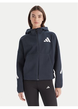 adidas Bluza Z.N.E. JW5320 Granatowy Loose Fit ze sklepu MODIVO w kategorii Bluzy damskie - zdjęcie 186469122