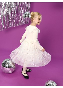Sinsay - Elegancka sukienka babydoll - kremowy ze sklepu Sinsay w kategorii Sukienki dziewczęce - zdjęcie 186471982