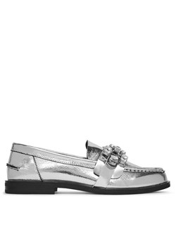 Loafersy Eva Minge AMARYLLIS-V1792B-315 Srebrny ze sklepu eobuwie.pl w kategorii Lordsy damskie - zdjęcie 186472291
