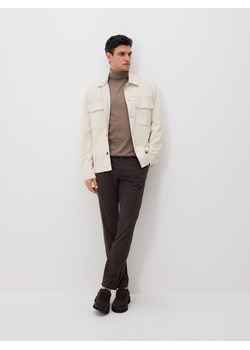 Reserved - Spodnie chino slim fit - ciemnobrązowy ze sklepu Reserved w kategorii Spodnie męskie - zdjęcie 186473732