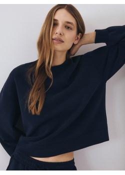 Reserved - Bluza z dodatkiem modalu - granatowy ze sklepu Reserved w kategorii Bluzy damskie - zdjęcie 186473970