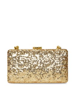 LAUREN RALPH LAUREN Torebka Sequined Small Franki 431980356002 Złoty ze sklepu MODIVO w kategorii Kopertówki - zdjęcie 186475023