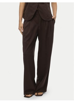 Vero Moda Spodnie materiałowe Sigga 10336315 Brązowy Wide Leg ze sklepu MODIVO w kategorii Spodnie damskie - zdjęcie 186475050