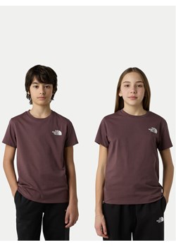 The North Face T-Shirt Simple Dome NF0A87T4 Brązowy Regular Fit ze sklepu MODIVO w kategorii T-shirty chłopięce - zdjęcie 186475072
