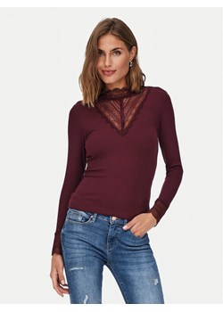 ONLY Bluzka Tilde 15207788 Bordowy Stretch Fit ze sklepu MODIVO w kategorii Bluzki damskie - zdjęcie 186475133