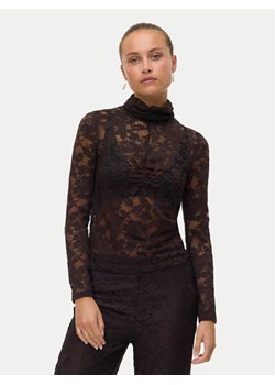 Vero Moda Bluzka Neline 10335562 Brązowy Slim Fit ze sklepu MODIVO w kategorii Bluzki damskie - zdjęcie 186475272