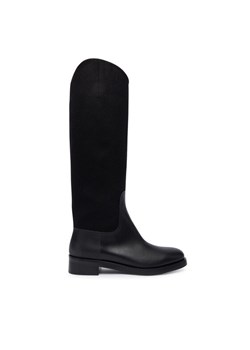 Max Mara Oficerki Cavalierewk 2524796112600 Czarny ze sklepu MODIVO w kategorii Kozaki damskie - zdjęcie 186475311