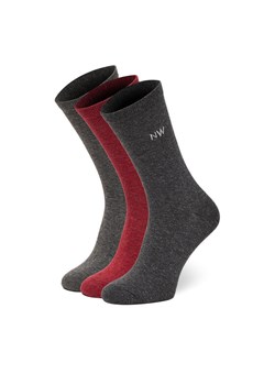 Skarpety długie Nine West CEO_AS_NW_05_W_AW25 (3 PACK) Szary ze sklepu eobuwie.pl w kategorii Skarpetki damskie - zdjęcie 186478211