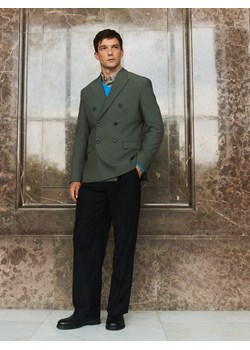 Reserved - Spodnie chino wide leg - czarny ze sklepu Reserved w kategorii Spodnie męskie - zdjęcie 186480003