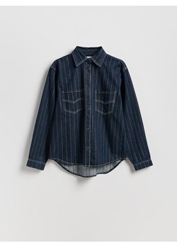 Reserved - Denimowa koszula - granatowy - id: 774HN-59J - marki Reserved - 186480020 Reserved - Denimowa koszula - granatowy ze sklepu Reserved w kategorii Koszule damskie - zdjęcie 186480020