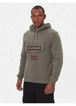 Napapijri Bluza Burgee Wint 4 NP0A892T Zielony Regular Fit ze sklepu MODIVO w kategorii Bluzy męskie - zdjęcie 186484231