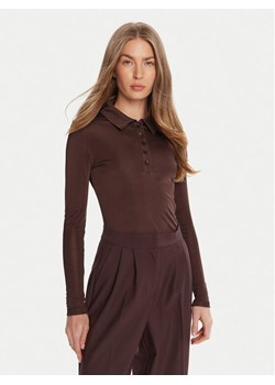 HUGO Bluzka Darosevil 50543100 Brązowy Regular Fit ze sklepu MODIVO w kategorii Bluzki damskie - zdjęcie 186484260