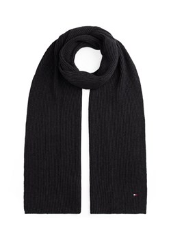 Tommy Hilfiger Szalik z zawartością kaszmiru Mężczyźni wełna ze strzyży antracytowy jednolity ze sklepu vangraaf w kategorii Szaliki męskie - zdjęcie 186485760