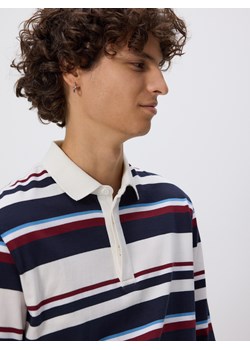 Reserved - Koszulka polo comfort w paski - bordowy ze sklepu Reserved w kategorii T-shirty męskie - zdjęcie 186487322