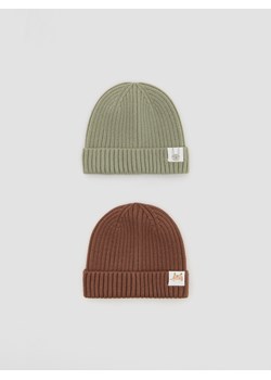 Reserved - Prążkowana czapka 2 pack - wielobarwny ze sklepu Reserved w kategorii Czapki dziecięce - zdjęcie 186487352