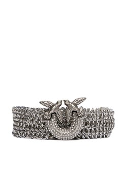 Pasek Damski PINKO Strass Buckle Belt H2 105878 A2X8 Srebrny ze sklepu eobuwie.pl w kategorii Paski damskie - zdjęcie 186488410
