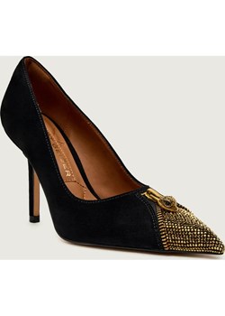 Kurt Geiger Szpilki ZIP COURT | zamsz ze sklepu Gomez Fashion Store w kategorii Czółenka - zdjęcie 186490154