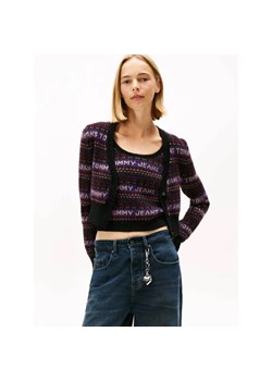Tommy Jeans Kardigan FAIRISLE | Cropped Fit | z dodatkiem wełny ze sklepu Gomez Fashion Store w kategorii Swetry damskie - zdjęcie 186490214