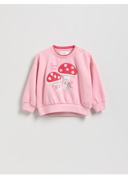 Reserved - Bluza z aplikacją - pastelowy róż ze sklepu Reserved w kategorii Bluzy dziewczęce - zdjęcie 186491290