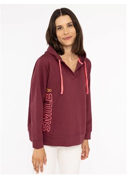 Zwillingsherz Bluza "Smile" w kolorze bordowym - id: 17688476 - marki Zwillingsherz - 186492423 Zwillingsherz Bluza "Smile" w kolorze bordowym ze sklepu Limango Polska w kategorii Bluzy damskie - zdjęcie 186492423