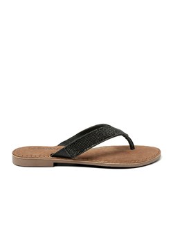 Lazamani Skórzane japonki w kolorze czarnym ze sklepu Limango Polska w kategorii Klapki damskie - zdjęcie 186492431