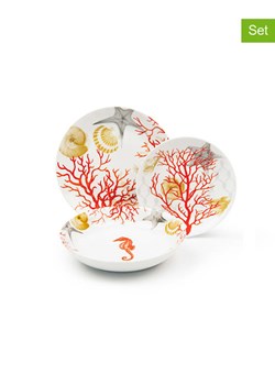 Trendy Kitchen by EXCÉLSA 18-częściowy zestaw talerzy &quot;Coral&quot; ze wzorem ze sklepu Limango Polska w kategorii Naczynia - zdjęcie 186492510